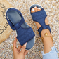 Komfortable peep-toe-sandaler for kvinner til fritidsbruk