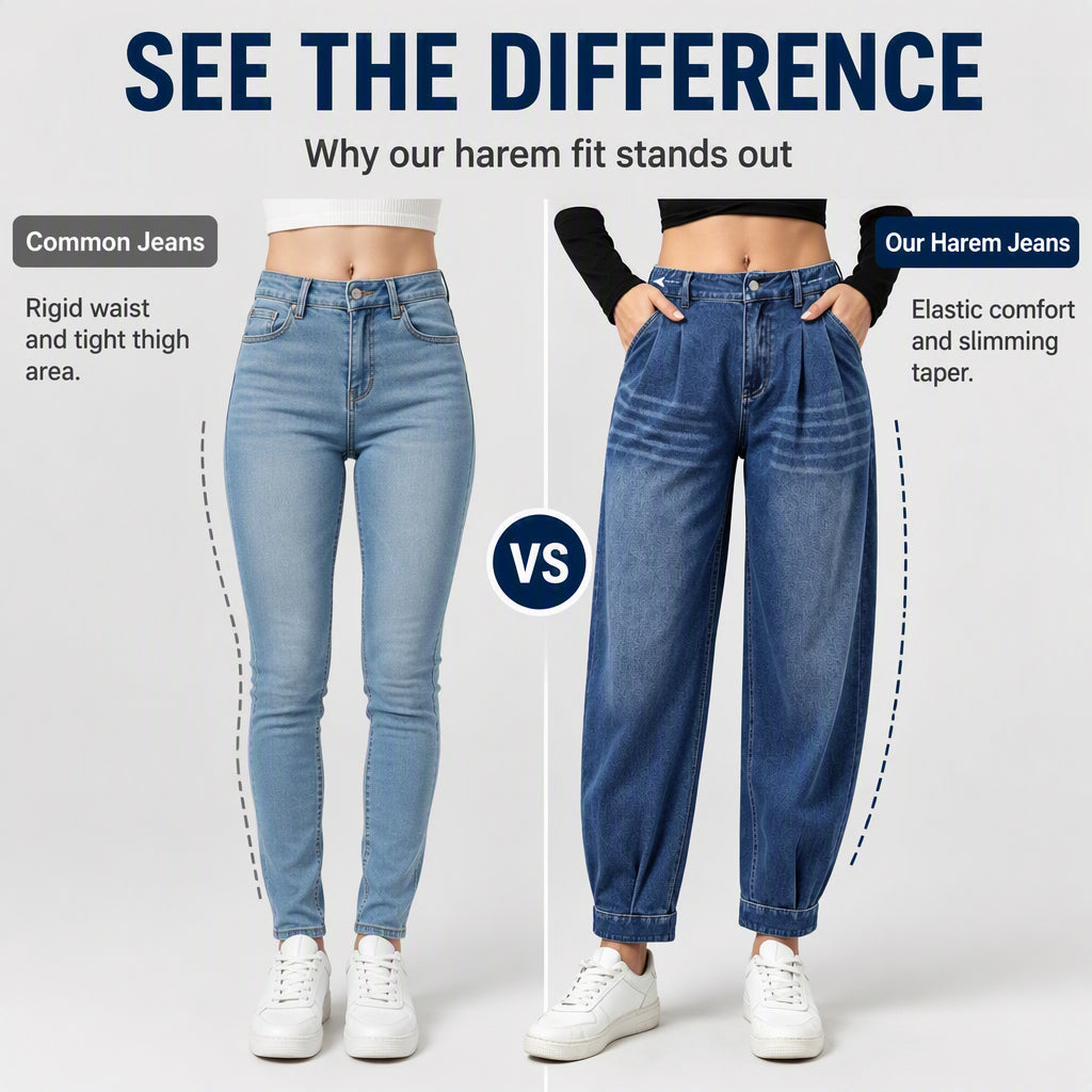 🔥 Favoriet bij Klanten 👖 Dames Hoge Taille Harem Denim Broek ✨ trendy losse pasvorm, comfortabele taille & unieke casual stijl