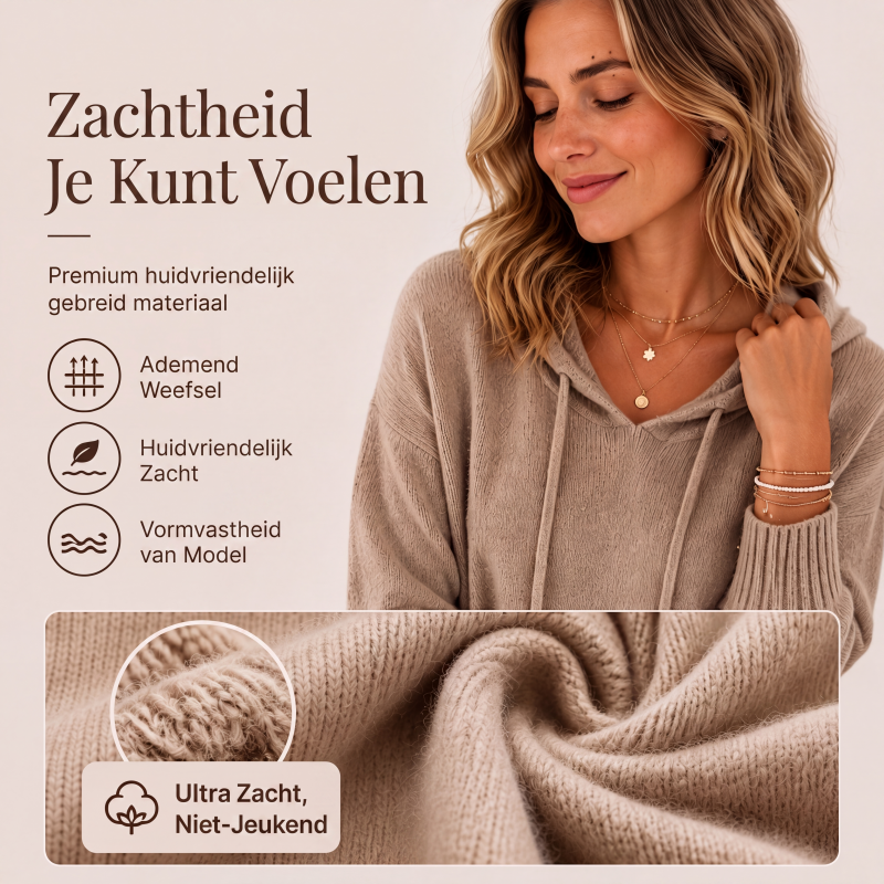 ✨ Nieuwe Collectie 👕 Dames Casual Gebreide Hoodie Trui – Zachte Comfort, Warme Pasvorm & Trendy Dagelijkse Look 🌸