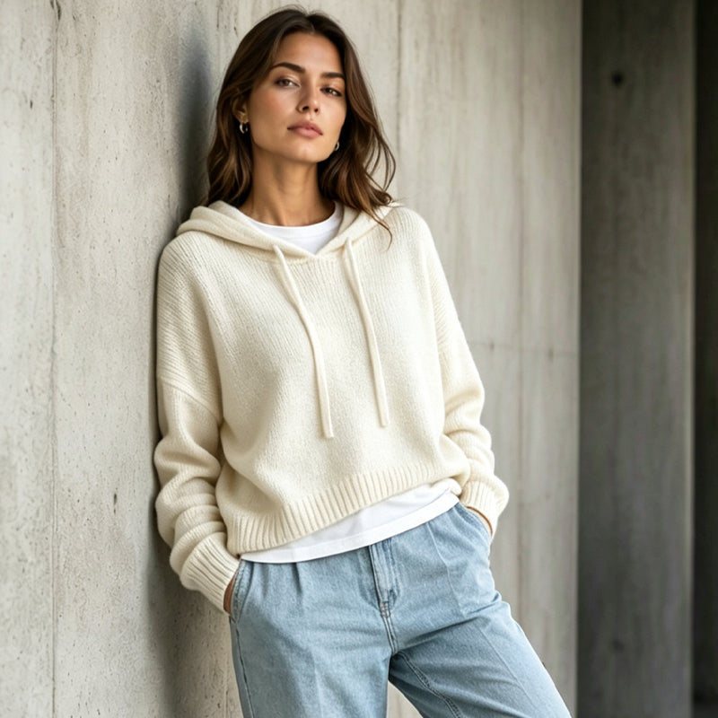 ✨ Nieuwe Collectie 👕 Dames Casual Gebreide Hoodie Trui – Zachte Comfort, Warme Pasvorm & Trendy Dagelijkse Look 🌸