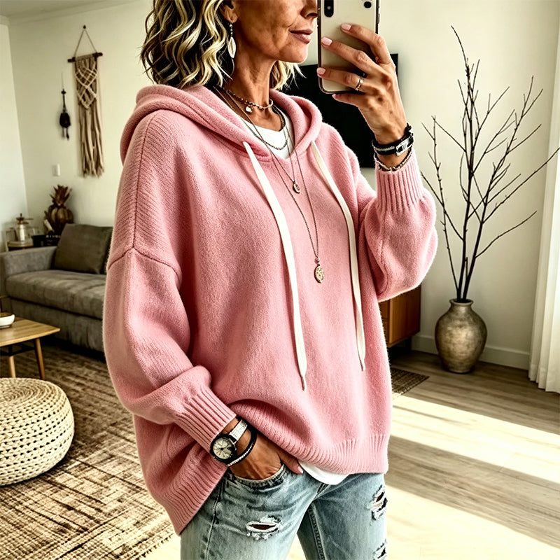 ✨ Nieuwe Collectie 👕 Dames Casual Gebreide Hoodie Trui – Zachte Comfort, Warme Pasvorm & Trendy Dagelijkse Look 🌸