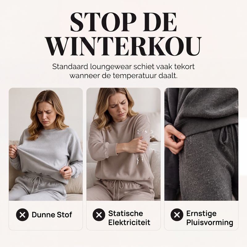 🔥 50% KORTING ✨ Dames Pluche Geribde Hoodie & Broek Set 🧸 Zacht, Warm & Ultiem Comfort