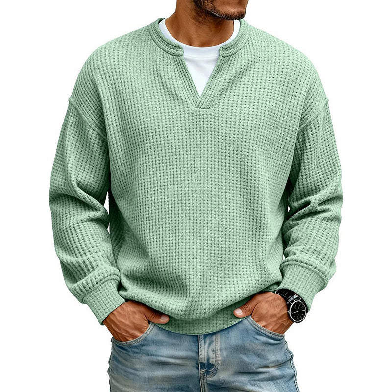 Gelaagd comfortabel T-shirt met honingraatstructuur