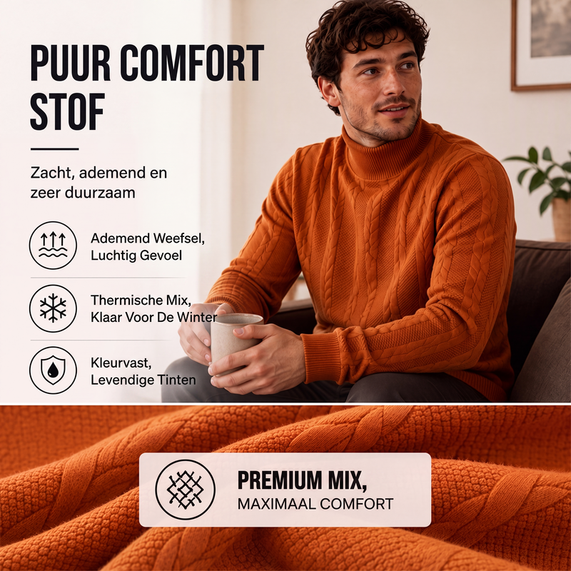 Coltrui met kabelpatroon voor heren
