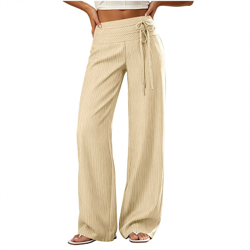 👖Casual gestreepte broek met wijde pijpen voor dames