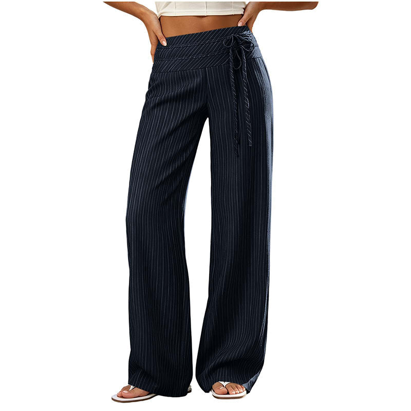 👖Casual gestreepte broek met wijde pijpen voor dames
