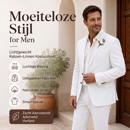 Klassieke slim-fit blazer met twee knopen voor heren