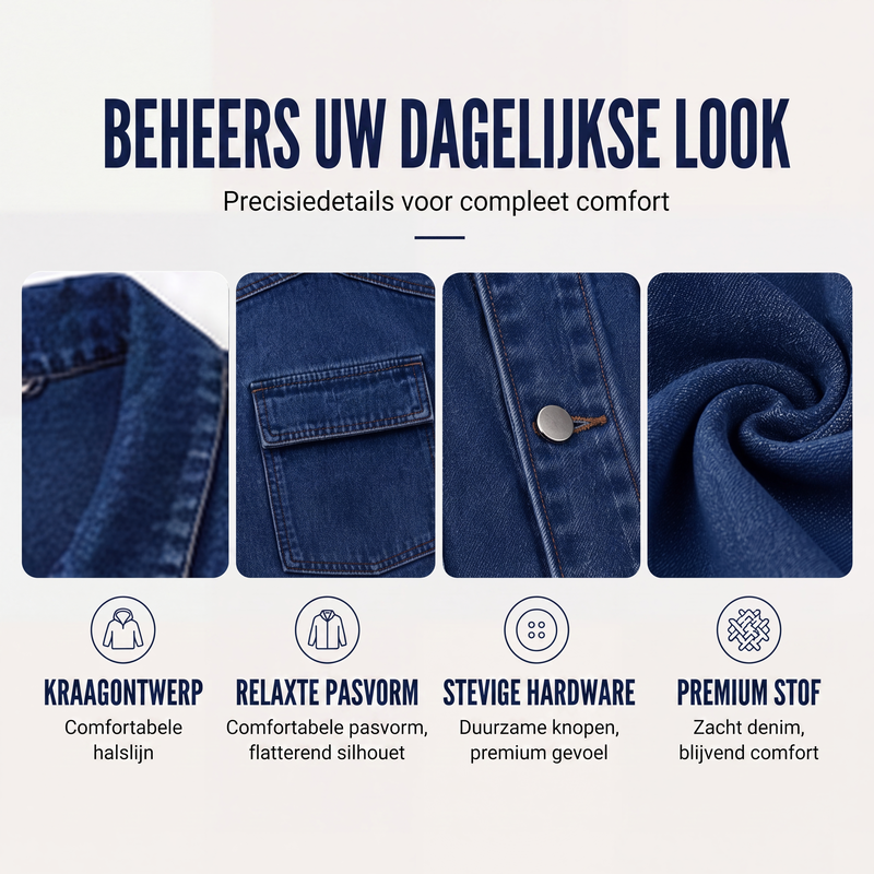 🔥Gratis verzending✈️Klassieke oversized denimjack voor dames