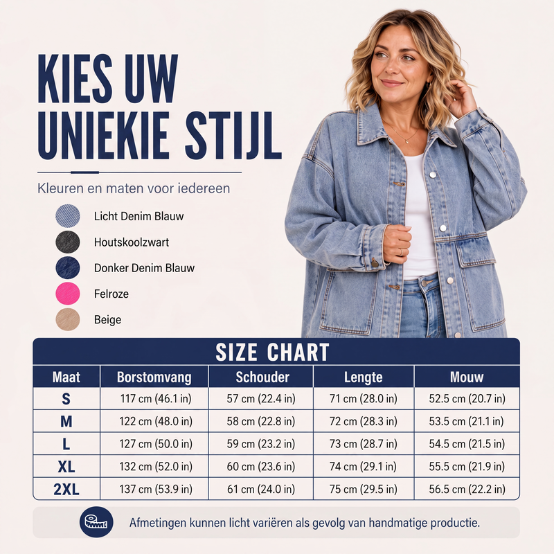 🔥Gratis verzending✈️Klassieke oversized denimjack voor dames