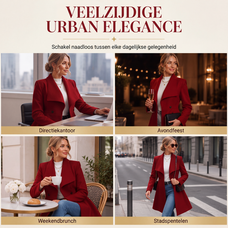 😍Elegante getailleerde damesjas met revers