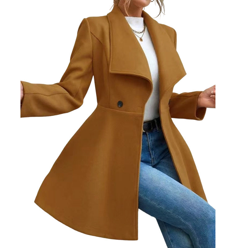 😍Elegante getailleerde damesjas met revers