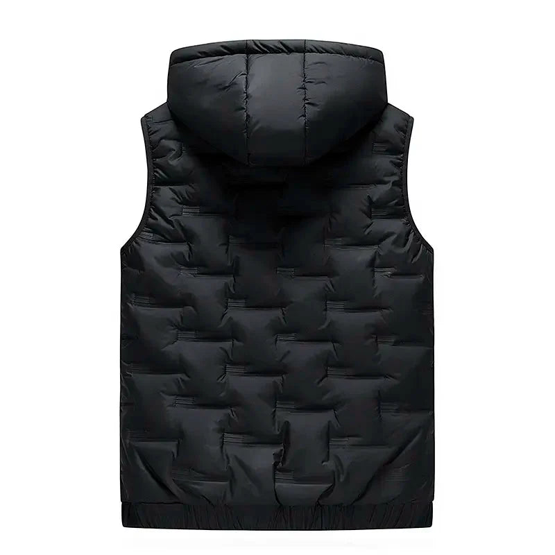 🔥Gratis verzending✈️Herenbodywarmer met capuchon en slim-fit pasvorm - mouwloos gilet met rits aan de voorkant, comfortabel