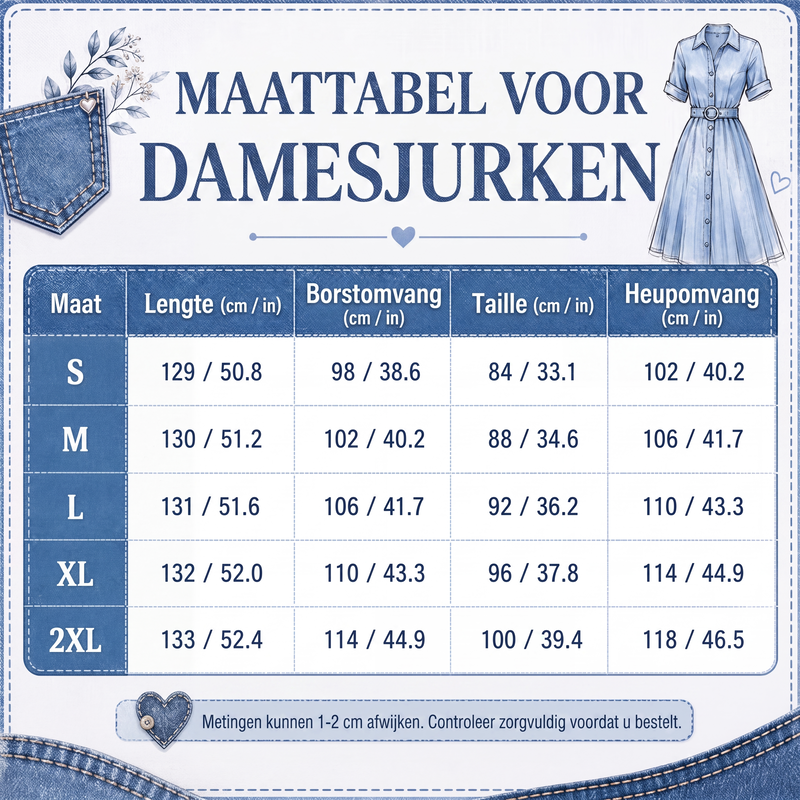 🔥Gratis verzending✈️Casual losvallende denim overhemdjurk voor dames