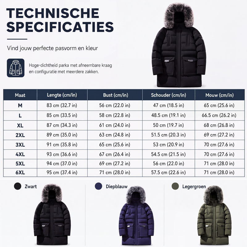 🔥Gratis verzending✈️Warme gewatteerde winterjas voor heren