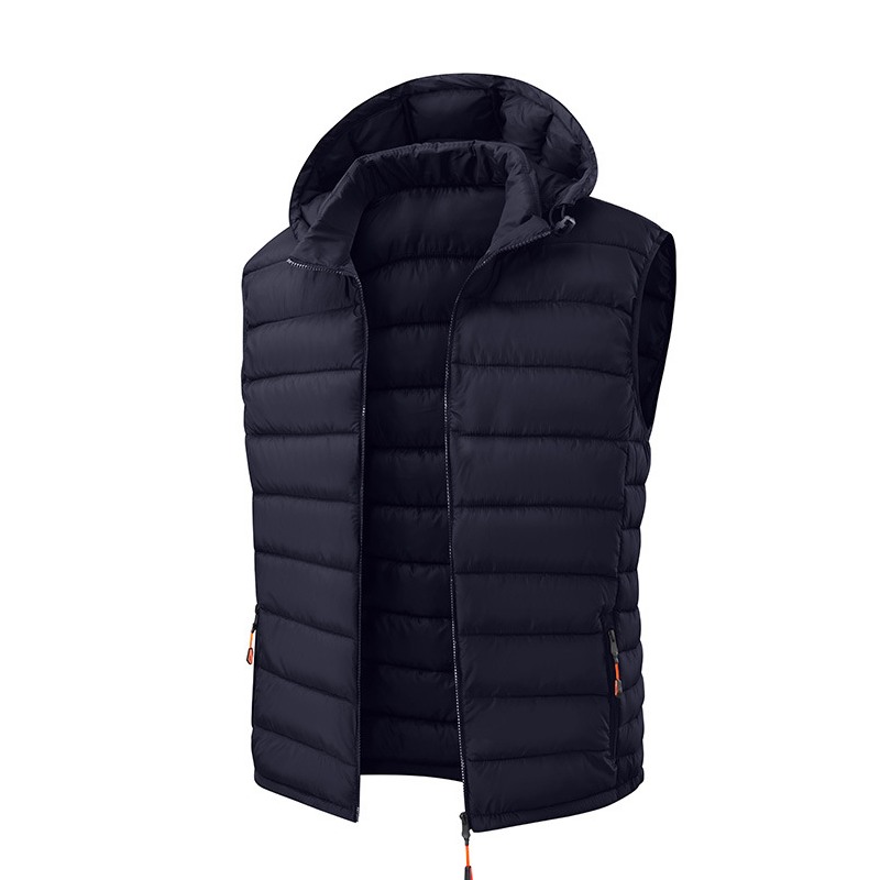 🔥Gratis verzending✈️Heren gewatteerde winterbodywarmer met afneembare capuchon