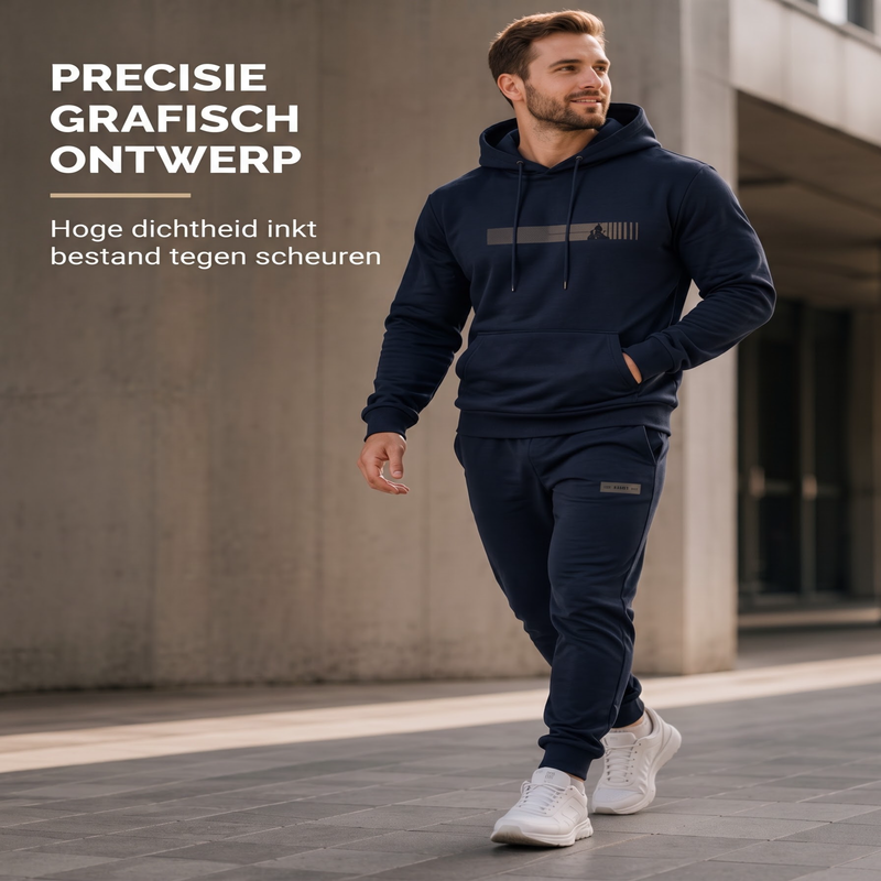 🔥Gratis verzending✈️Heren trainingspak met capuchon: sweatshirt en joggingbroek, set van 2 delen