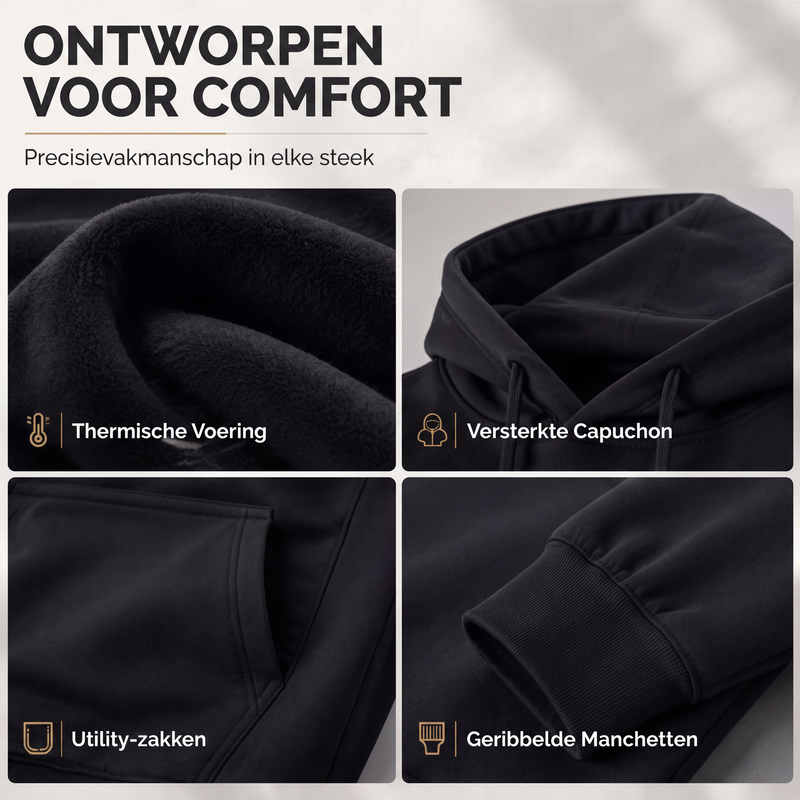 🔥Gratis verzending✈️Heren trainingspak met capuchon: sweatshirt en joggingbroek, set van 2 delen