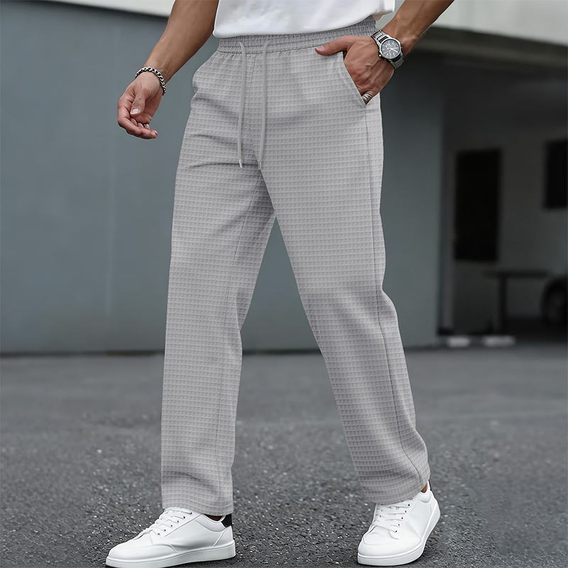 👖Heren joggingbroek met wafelstructuur en trekkoord