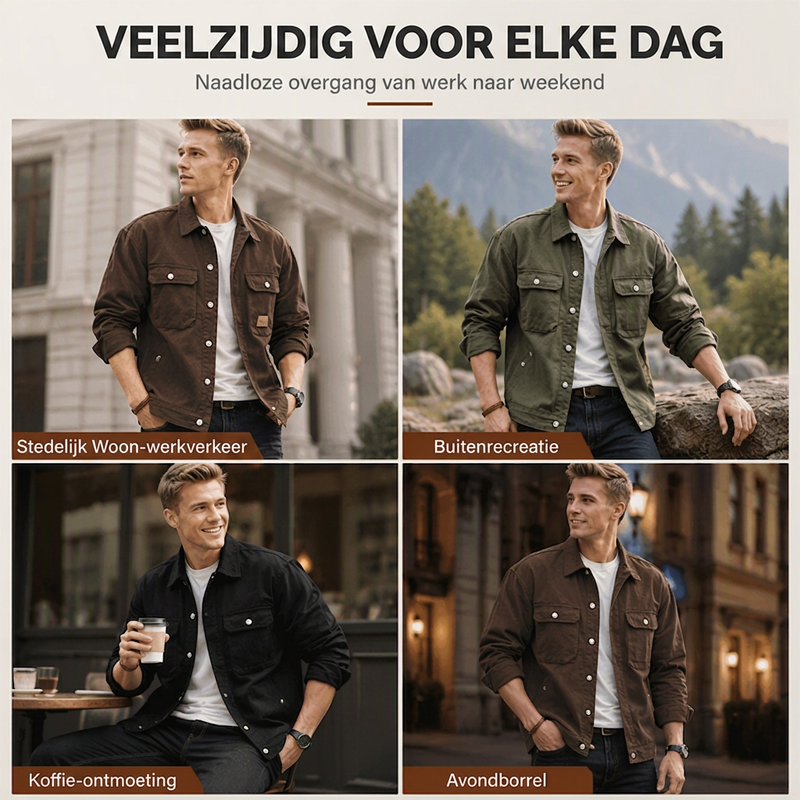 Klassieke losvallende cargo-jack voor heren