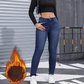 ❄️ 50% KORTING ✨ Dames High-Stretch Skinny Jeans met Pluche Voering 👖 Warme Binnenkant, Slanke Pasvorm & Comfortabele Winterlook
