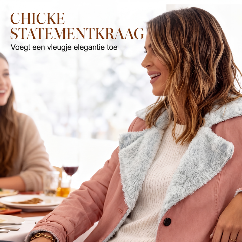 ❄️ 50% KORTING ✨ Chique Warme Damesjas met Opstaande Kraag 🧥 Elegante Look, Zachte Warmte & Comfortabele Winterpasvorm