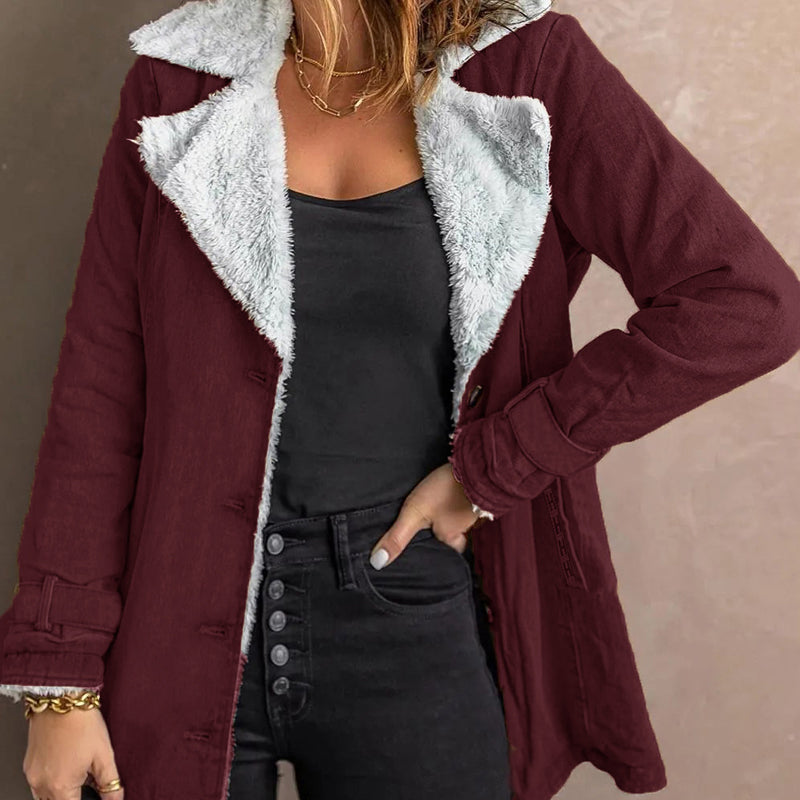 ❄️ 50% KORTING ✨ Chique Warme Damesjas met Opstaande Kraag 🧥 Elegante Look, Zachte Warmte & Comfortabele Winterpasvorm