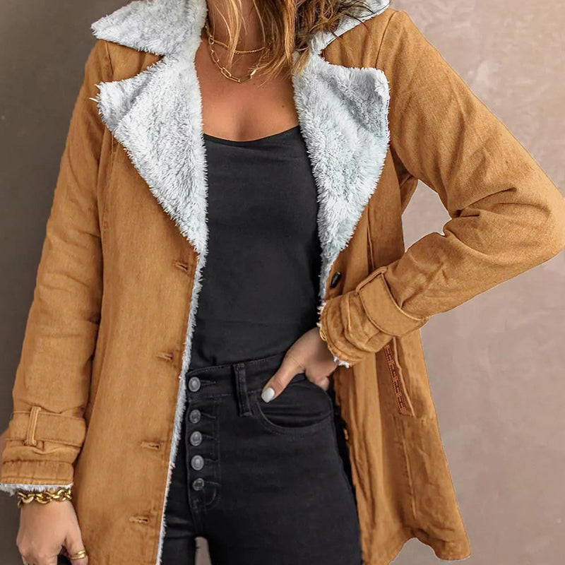 ❄️ 50% KORTING ✨ Chique Warme Damesjas met Opstaande Kraag 🧥 Elegante Look, Zachte Warmte & Comfortabele Winterpasvorm