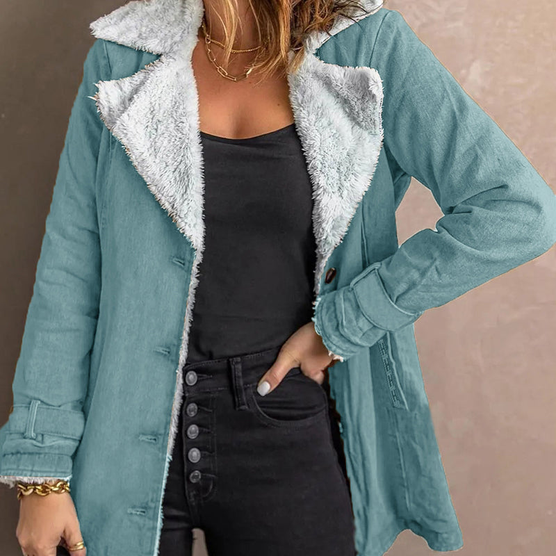 ❄️ 50% KORTING ✨ Chique Warme Damesjas met Opstaande Kraag 🧥 Elegante Look, Zachte Warmte & Comfortabele Winterpasvorm