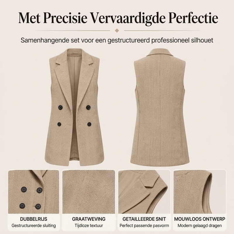 Blazerbody voor dames met dubbele knopenrij
