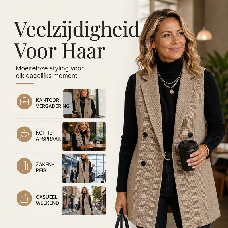 Blazerbody voor dames met dubbele knopenrij