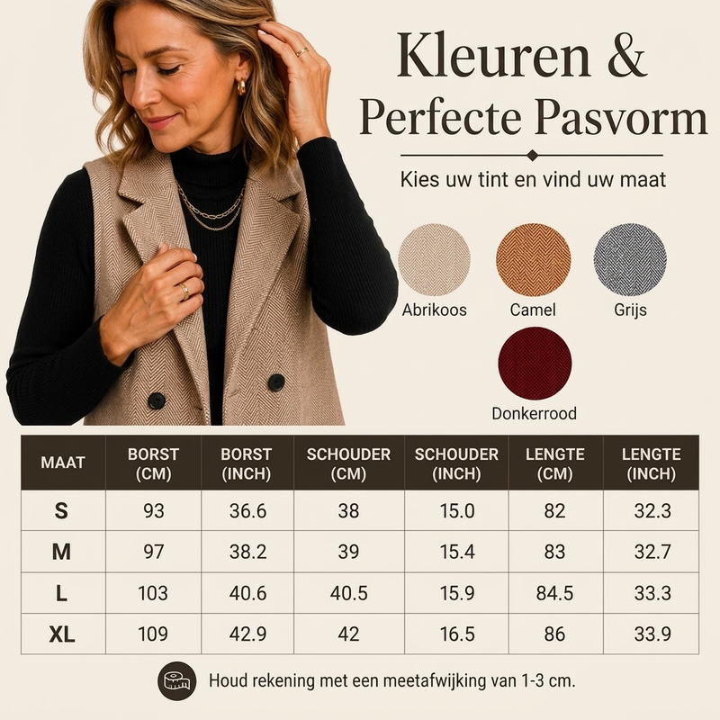 Blazerbody voor dames met dubbele knopenrij