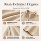 Fluwelen damesblouse met 3/4 mouwen en halve ritssluiting