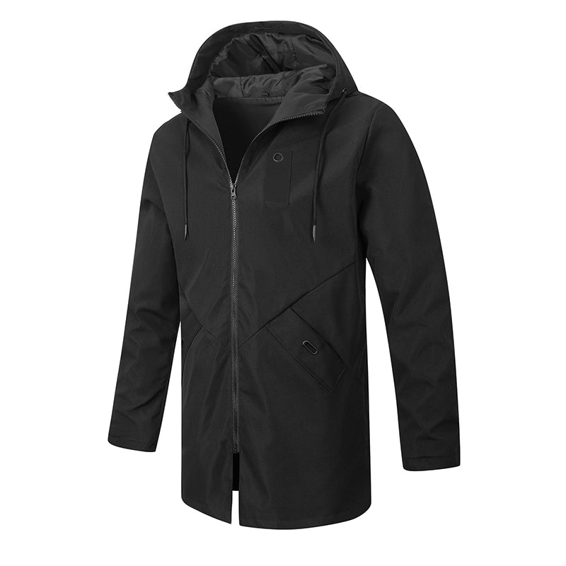 🧥 Heren Windjack met Capuchon – Halflange Trenchcoatstijl Jas met Comfortabele Pasvorm & Moderne Casual Look ✨