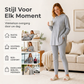 Geribbelde gebreide hoodie en broek set voor dames
