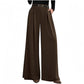 Dames hoge taille wijde pijpen broek