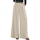 Dames hoge taille wijde pijpen broek