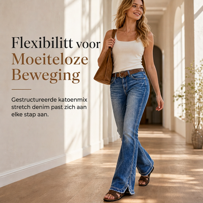 👖 Dames Hoge Taille Retro Flare Jeans – Uitlopende Denim Broek met Comfortabele Pasvorm & Vintage Stijl ✨