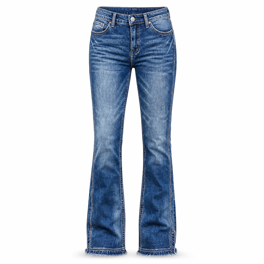 👖 Dames Hoge Taille Retro Flare Jeans – Uitlopende Denim Broek met Comfortabele Pasvorm & Vintage Stijl ✨