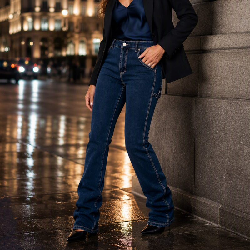 🔥Gratis verzending✈️Retro high-stretch bootcut jeans voor dames