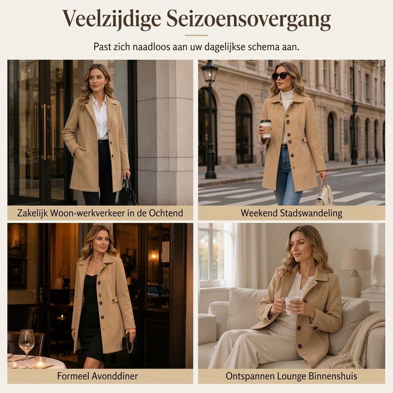 🧥 Elegante Getailleerde Damesjas met Enkele Knopenrij – Klassieke Jas met Slanke Pasvorm & Tijdloze Stijl ✨