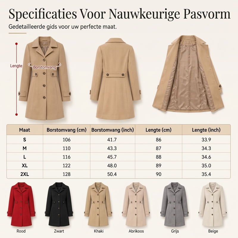 🧥 Elegante Getailleerde Damesjas met Enkele Knopenrij – Klassieke Jas met Slanke Pasvorm & Tijdloze Stijl ✨