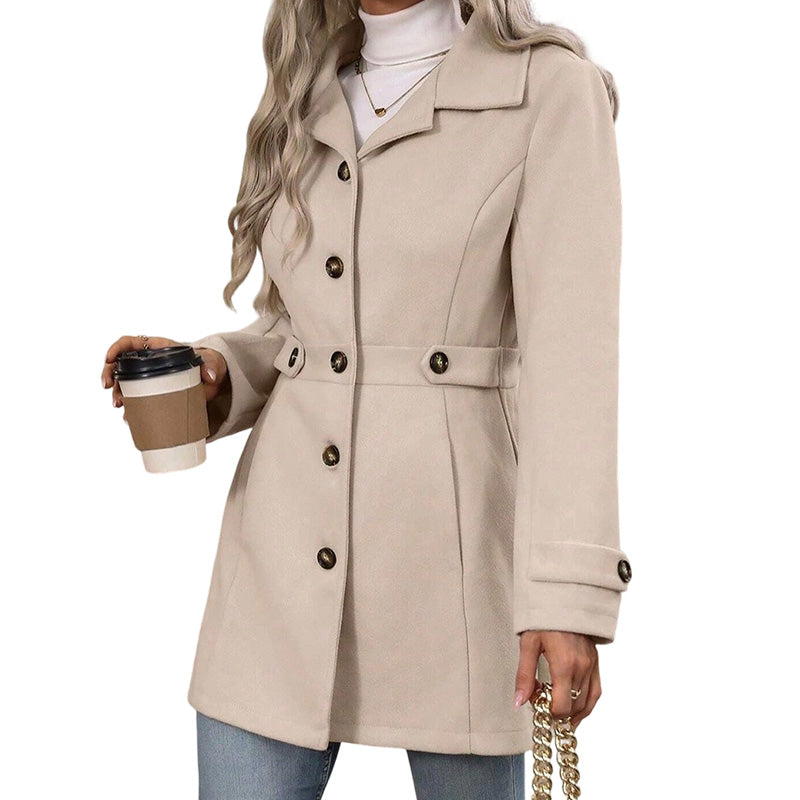 🧥 Elegante Getailleerde Damesjas met Enkele Knopenrij – Klassieke Jas met Slanke Pasvorm & Tijdloze Stijl ✨