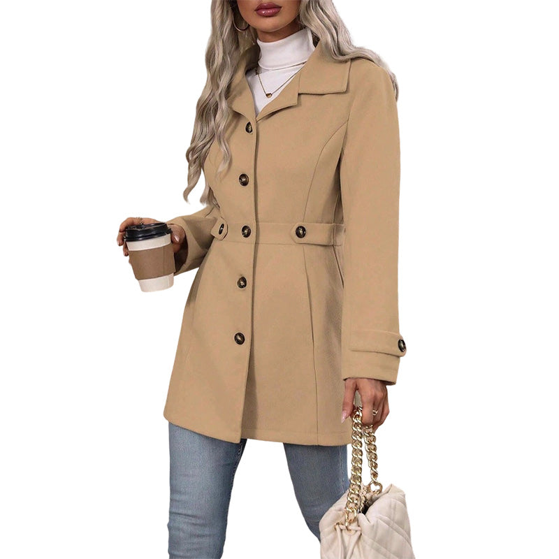 🧥 Elegante Getailleerde Damesjas met Enkele Knopenrij – Klassieke Jas met Slanke Pasvorm & Tijdloze Stijl ✨