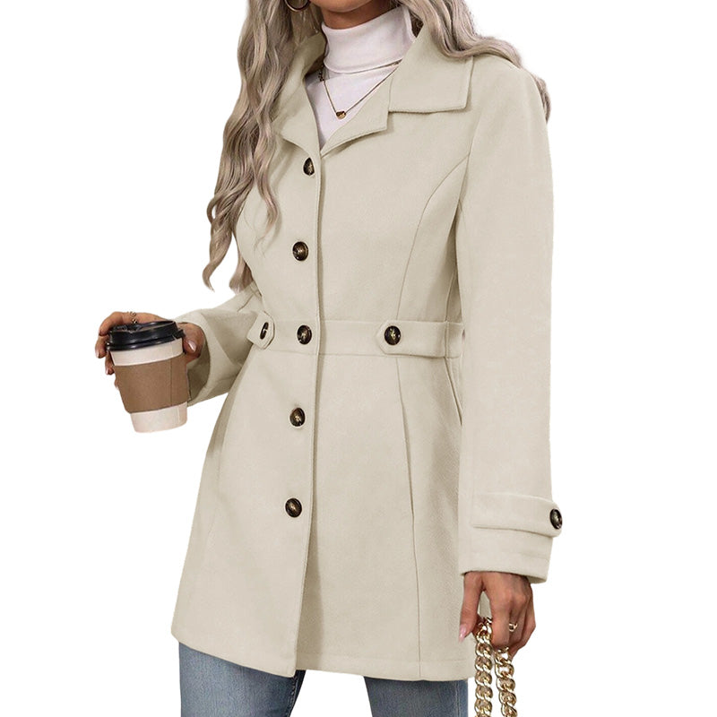 🧥 Elegante Getailleerde Damesjas met Enkele Knopenrij – Klassieke Jas met Slanke Pasvorm & Tijdloze Stijl ✨
