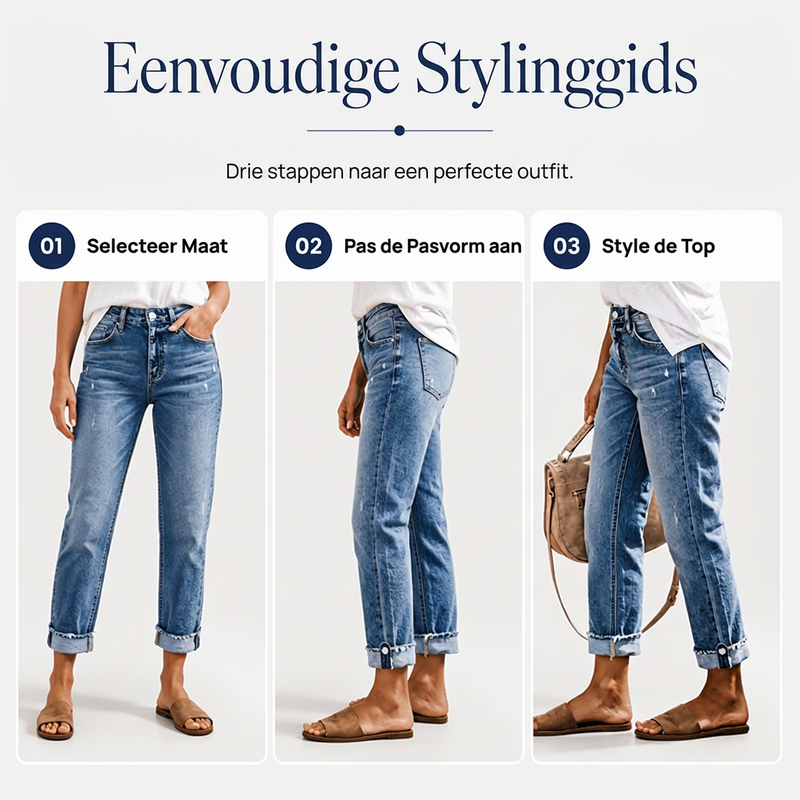 Casuele straight leg jeans met distressed-effect voor dames