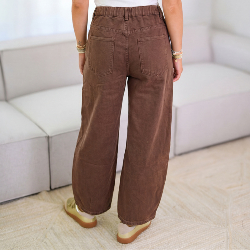 👖 Dames Hoge Taille Wijde Pijpen Broek – Elegante Wide Leg Broek met Comfortabele Pasvorm & Moderne Look ✨
