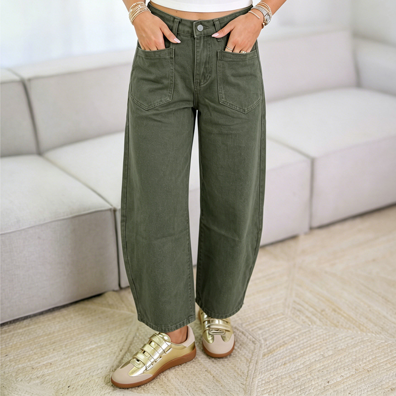 👖 Dames Hoge Taille Wijde Pijpen Broek – Elegante Wide Leg Broek met Comfortabele Pasvorm & Moderne Look ✨