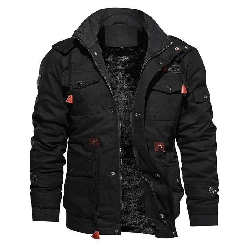 📢📢50% korting!!!🎉✨🔥Gratis verzending✈️Heren winterjack met thermovoering en afneembare capuchon