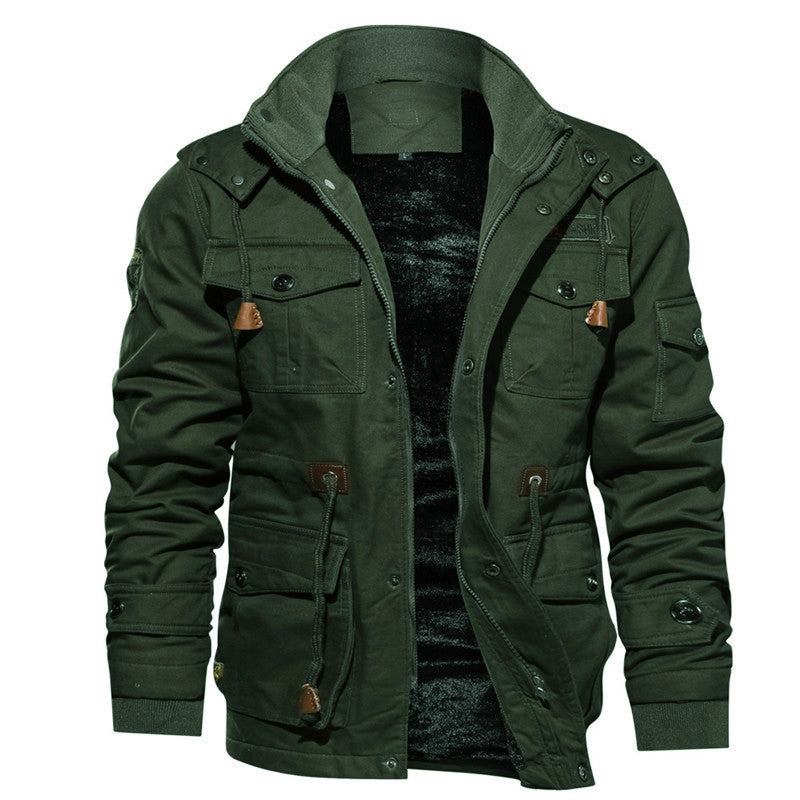 📢📢50% korting!!!🎉✨🔥Gratis verzending✈️Heren winterjack met thermovoering en afneembare capuchon