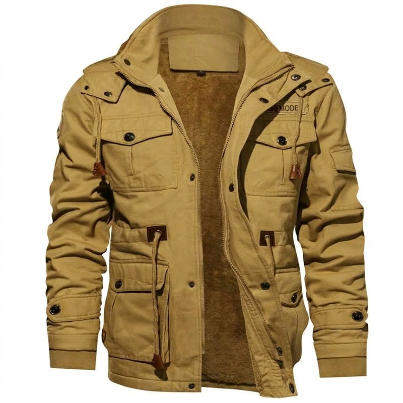 📢📢50% korting!!!🎉✨🔥Gratis verzending✈️Heren winterjack met thermovoering en afneembare capuchon